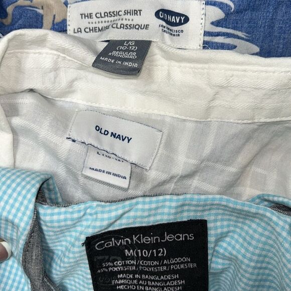 Big Boys Old Navy,Calvin Klein Button Down Short sleeve Shirt,(Size 10/12) - Picture 9 of 9